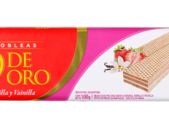 9 DE ORO VAINILLA Y FRUTILLA  OBLEA