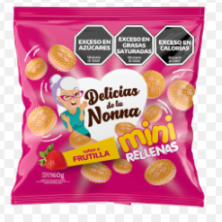 DELICIA DE LA NONA MINI RELLENA DE FRUTILLA 160 GMS
