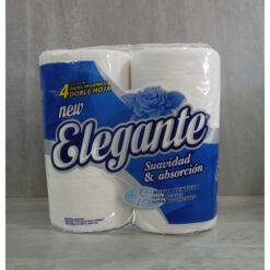 PAPEL HIGIENICO ELEGANTE DOBLE HOJA X4