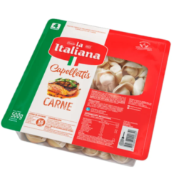 LA ITALIANA CAPELLETTIS DE CARNE 500 MS.