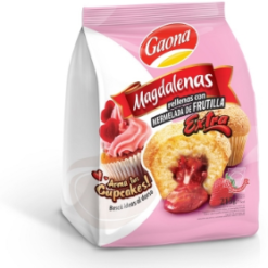 MAGDALENAS RELL MERMELADA DE FRUTILLA