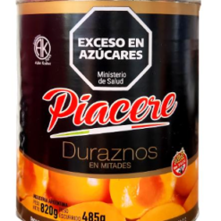 PIACERE DURAZNOS EN MITADES LATA