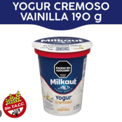 MILKAUT YOGURT VAINILLA CREMOSO 180 GMS
