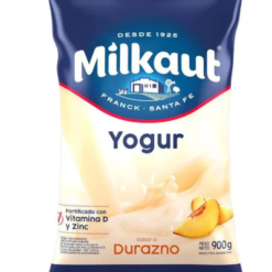 YOGURT DURAZNO 1 LTS MILKAUT