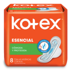KOTEX ESENCIAL NORMAL CON ALAS NARANJA
