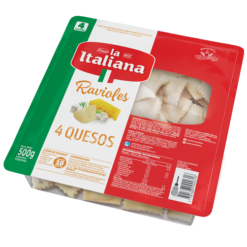 LA ITALIANA RAVIOLES 4 QUESO 500 GMS