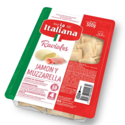 LA ITALIANA RAVIOLE DE JAMON Y Q 500 GMS