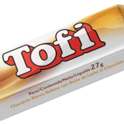 CHOCOLATE  TOFI BLANCO RELLENO DE DDL 27 GMS
