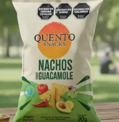 QUENTO NACHOS GUACAMOLE 82GMS